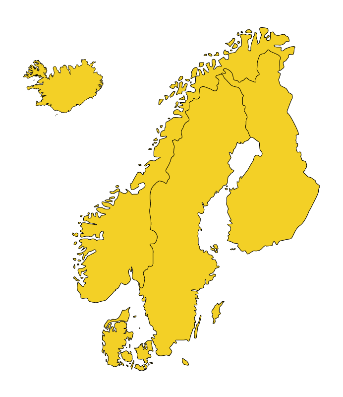 A map of Scandinavia